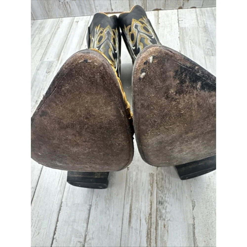 Los Altos Buttercup Python J-Toe Mens 7 EE Handmade Leather Exotic Cowboy Boots